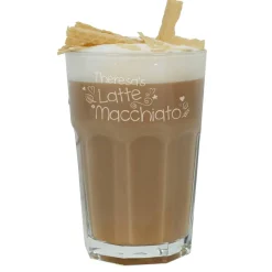 Latte Macchiato Glas graviert mit Name und Herzen