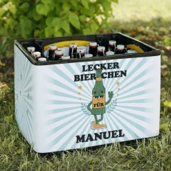 Lecker Bierchen - Bierkastenbanderole und Flaschenaufkleber im Set