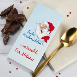 Leckere Weihnachtsschokolade mit eigenem Wunschtext
