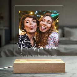LED-Lampe mit Foto & Wunschtext personalisiert für Familie und Freunde