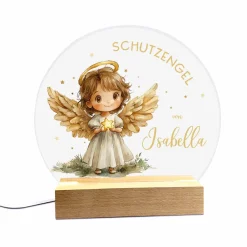 LED Nachtlicht für Kinder mit Schutzengel und Name