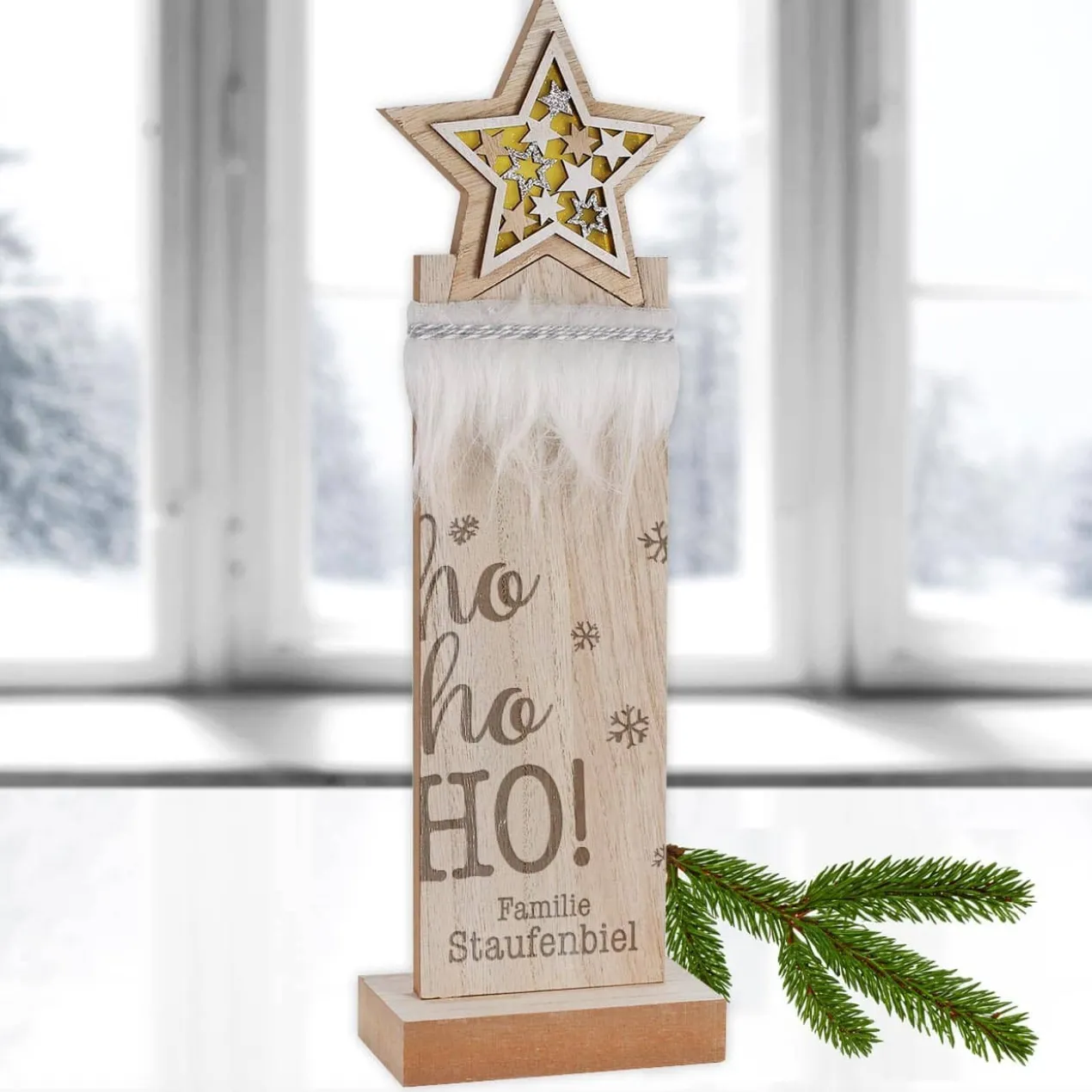 LED Weihnachtsdeko mit Ihrem Wunschtext