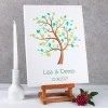 Leinwand Baum 30x40 für Fingerabdrücke als Andenken zur Hochzeit