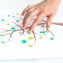 Leinwand Baum 30x40 für Fingerabdrücke als Andenken zur Hochzeit