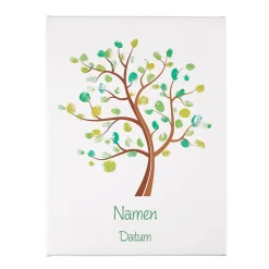 Leinwand Baum 30x40 für Fingerabdrücke als Andenken zur Hochzeit