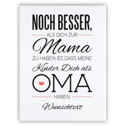 Leinwand für Oma's zum Muttertag 30 x 40 cm mit tollem Spruch