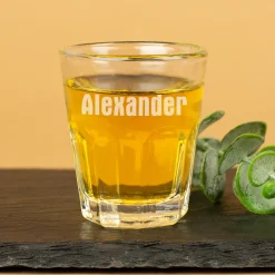 Leonardo Schnapsglas mit Gravur des Namens | Personalisiertes Stamper-Glas für Genießer 5cl