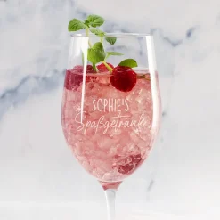 Leonardo Wein & Cocktail Glas mit Gravur personalisiert | Spaßgetränk mit Name als Geschenk für Frauen