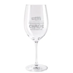 Leonardo Weinglas 'Chaos Koordinator' mit Name & Gravur | Wein Geschenk für Mama & Freundin