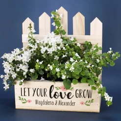 Let your love grow - Pflanzkorb zur Hochzeit mit Ihren Wunschnamen