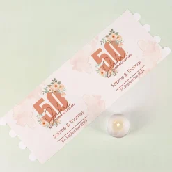 Lichthülle - 50 Jahre gemeinsam - als Tischdeko zur Goldenen Hochzeit