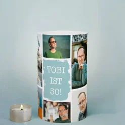 Lichthülle zum Geburtstag mit 10 Fotos bedruckt