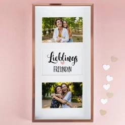 Lieblings... Bilderrahmen mit zwei Fotos und Wunschtext