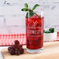 Lieblings... Trinkglas mit Wunschgravur