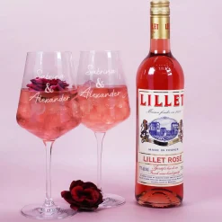 Lillet Geschenkset zur Hochzeit mit Wildblumen und Ihren Wunschangaben gestaltet