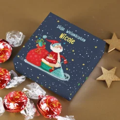 4 Lindorkugeln in weihnachtlicher Verpackung
