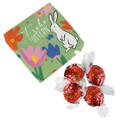 Lindor Kugeln zu Ostern in Geschenkverpackung | 4 Lindt Pralinen als kleines Ostergeschenk