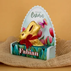 Lindt Goldhase in personalisierter Osterverpackung mit Wunschname 