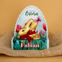 Lindt Goldhase in personalisierter Osterverpackung mit Wunschname 