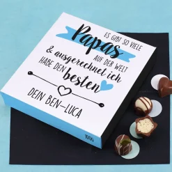 Lindt Mini-Pralinés zum Vatertag mit Ihrem Wunschtext bedruckt