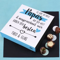 Lindt Mini-Pralinés zum Vatertag mit Ihrem Wunschtext bedruckt
