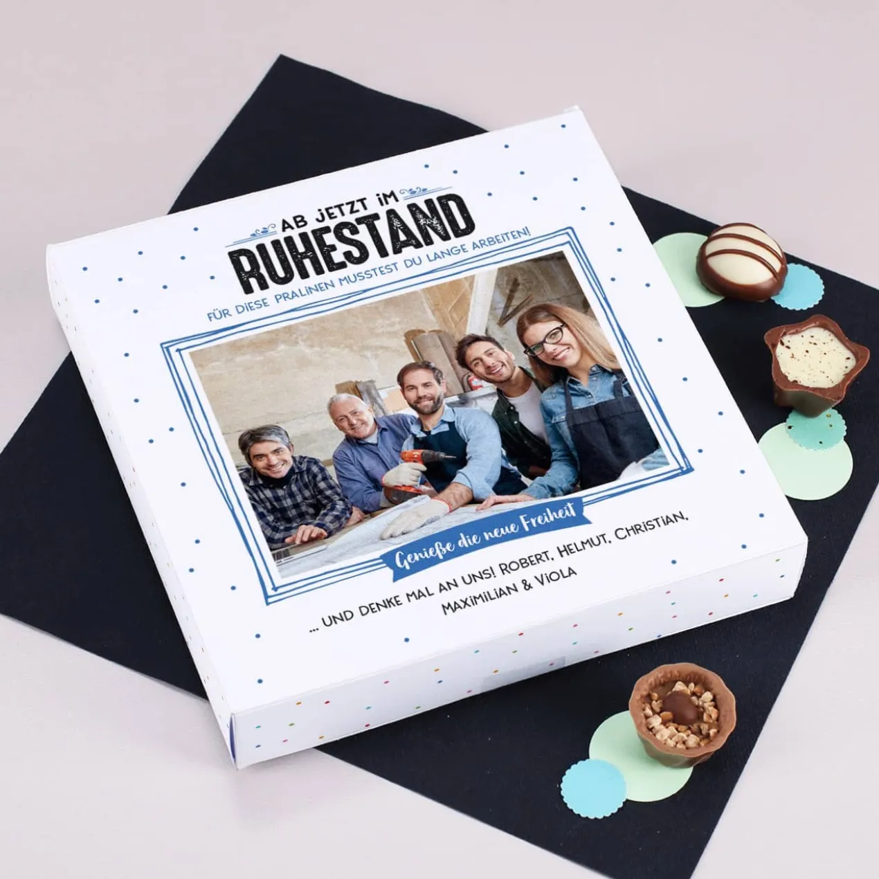 Lindt Pralinen Foto - Abschiedsgeschenk für Kollegen & Kolleginnen