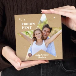 Lindt Pralinen 'Frohes Fest' personalisiert mit Foto & Wunschtext | Süßes Weihnachtsgeschenk