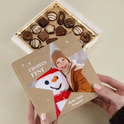 Lindt Pralinen 'Frohes Fest' personalisiert mit Foto & Wunschtext | Süßes Weihnachtsgeschenk