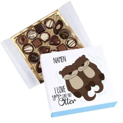 Lindt-Pralinen "I love you like no Otter" mit Namen und Wunschtext