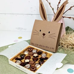 Lindt-Pralinen in niedlicher Hasen-Banderole