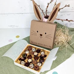 Lindt-Pralinen in niedlicher Hasen-Banderole