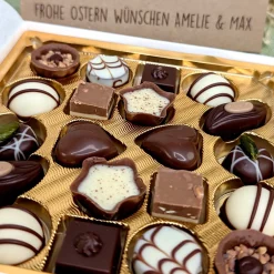 Lindt-Pralinen in niedlicher Hasen-Banderole