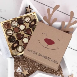 Lindt-Pralinen in niedlicher Rentier-Banderole
