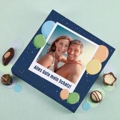 Lindt Pralinen in personalisierter Fotoverpackung zum Geburtstag