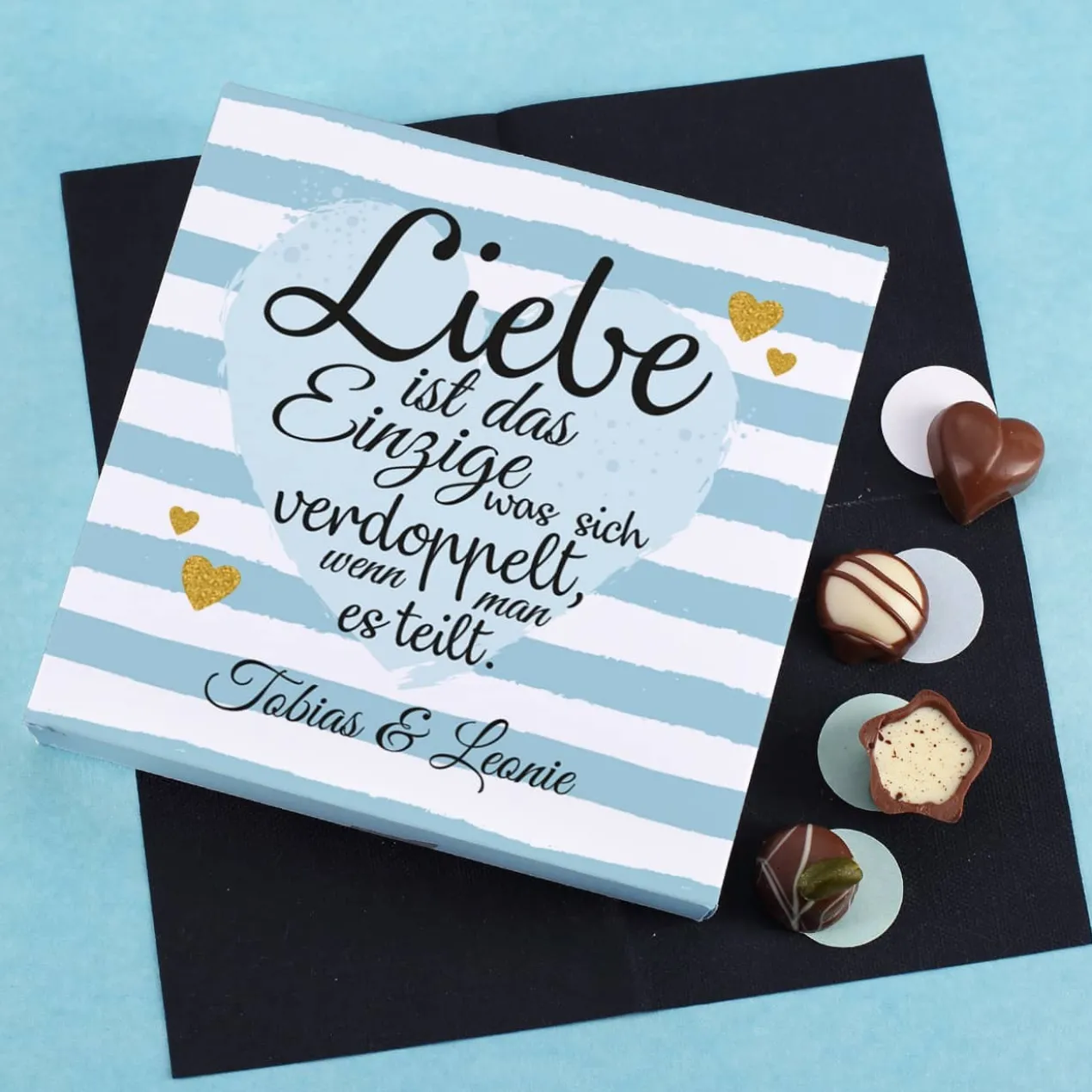 Lindt-Pralinen "Liebe ist..." mit Ihrem Wunschtext