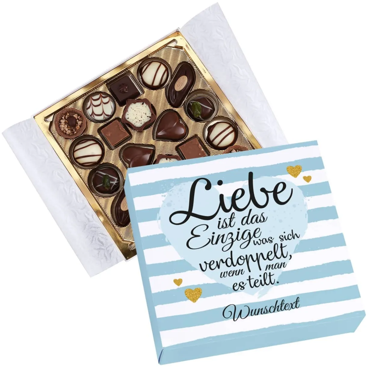 Lindt-Pralinen "Liebe ist..." mit Ihrem Wunschtext