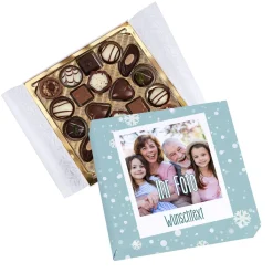 Lindt Pralinen mit Fotoverpackung zu Weihnachten