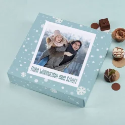 Lindt Pralinen mit Fotoverpackung zu Weihnachten