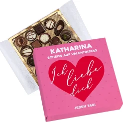 Lindt Pralinen - Scheiß auf Valentinstag... mit Name & Farbauswahl
