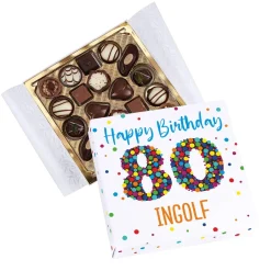 Lindt Pralinen zum 80. Geburtstag in persönlicher Verpackung
