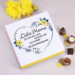 Lindt Pralinen zum Muttertag - Liebe Mama - mit Blumen