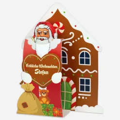 Lindt Schoko-Weihnachtsmann in personalisierter Verpackung | Süßer Weihnachtsgruß mit Name