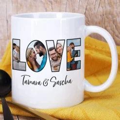 LOVE Fototasse mit Ihrem Wunschtext
