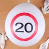 8 Luftballons Verkehrsschild 20