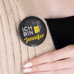 Lustige Buttons für Paare - Wenn ich betrunken bin bringt mich zu - mit Namensaufdruck