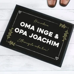 Lustige Oma Opa Fußmatte - Elternregeln enden hier - personalisierbar
