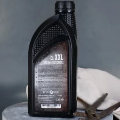 Lustiges Duschgel in Form einer 1L Motoröl Flasche | Personalisiertes Geschenk für Männer aus Stahl
