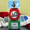 lustiges Geburtstagsgeschenk - Badset Verkehrszeichen zum 40. Geburtstag