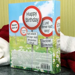 lustiges Geburtstagsgeschenk - Badset Verkehrszeichen zum 40. Geburtstag