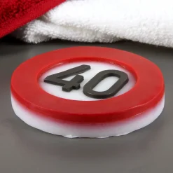 lustiges Geburtstagsgeschenk - Badset Verkehrszeichen zum 40. Geburtstag